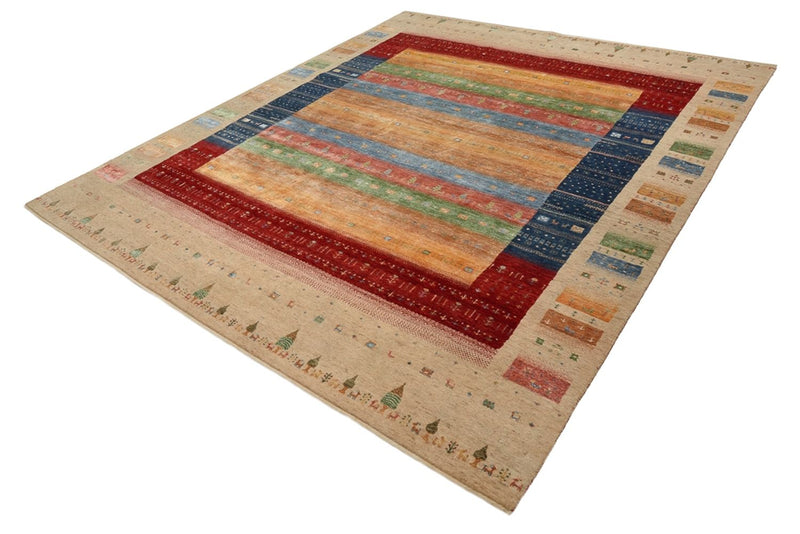 Gabbeh-tæppe - Loribaft Indus - 343 x 241 cm - flerfarvet