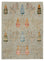 Gabbeh-tæppe - Loribaft Indus - 241 x 173 cm - lysegrå