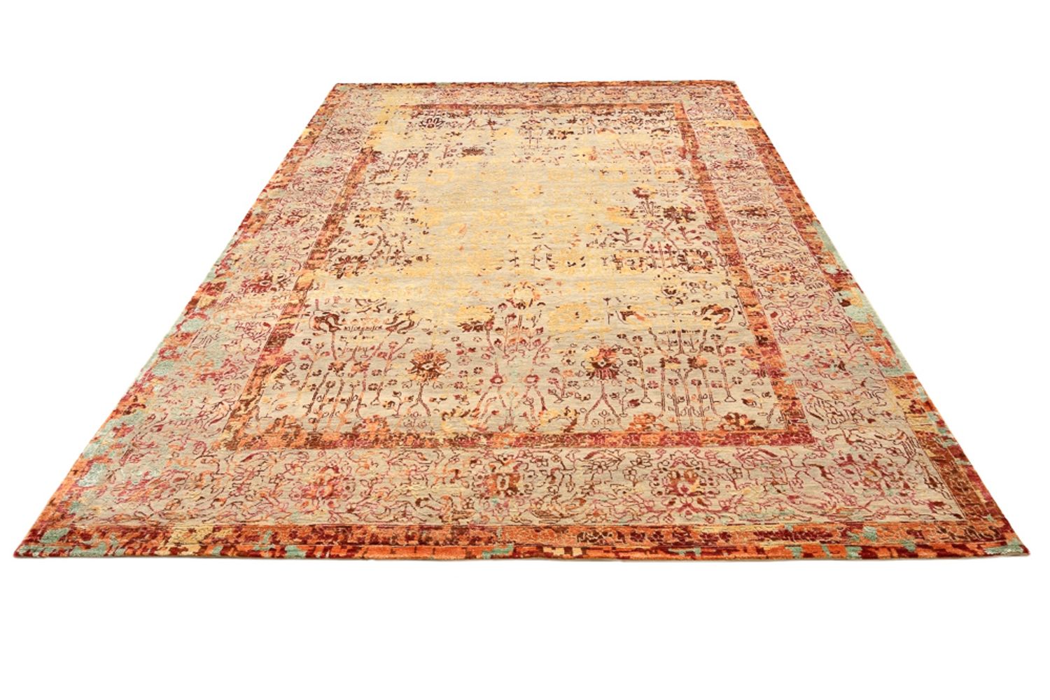 Designer tæppe - 340 x 248 cm - terrakotta