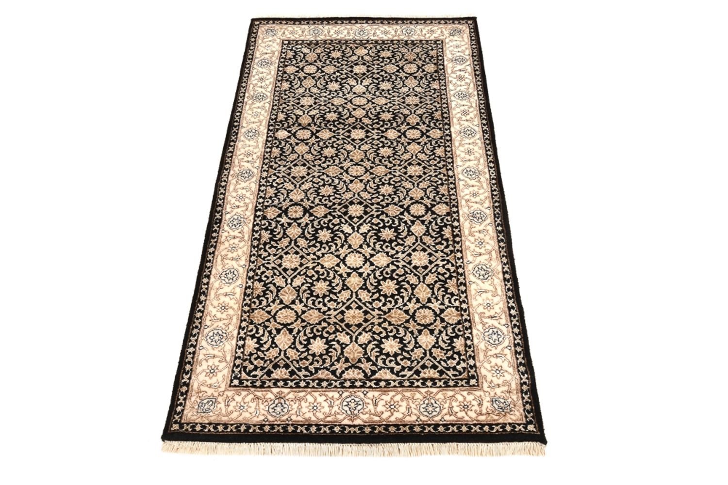 Orientalsk tæppe - Bijar - Indus - 143 x 74 cm - mørkeblå