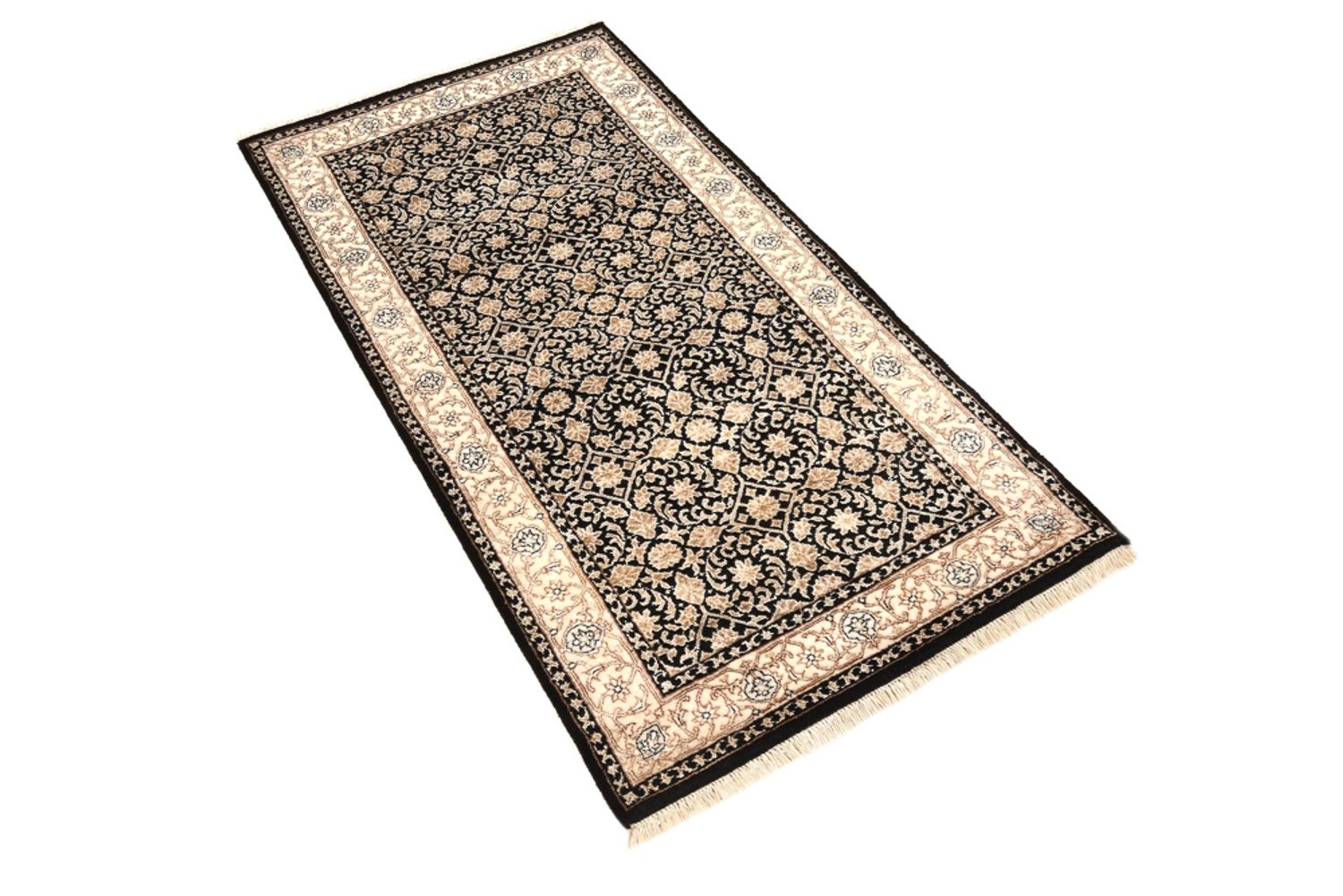 Orientalsk tæppe - Bijar - Indus - 143 x 73 cm - mørkeblå