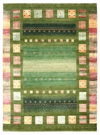 Gabbeh-tæppe - Loribaft Indus - 340 x 249 cm - grøn