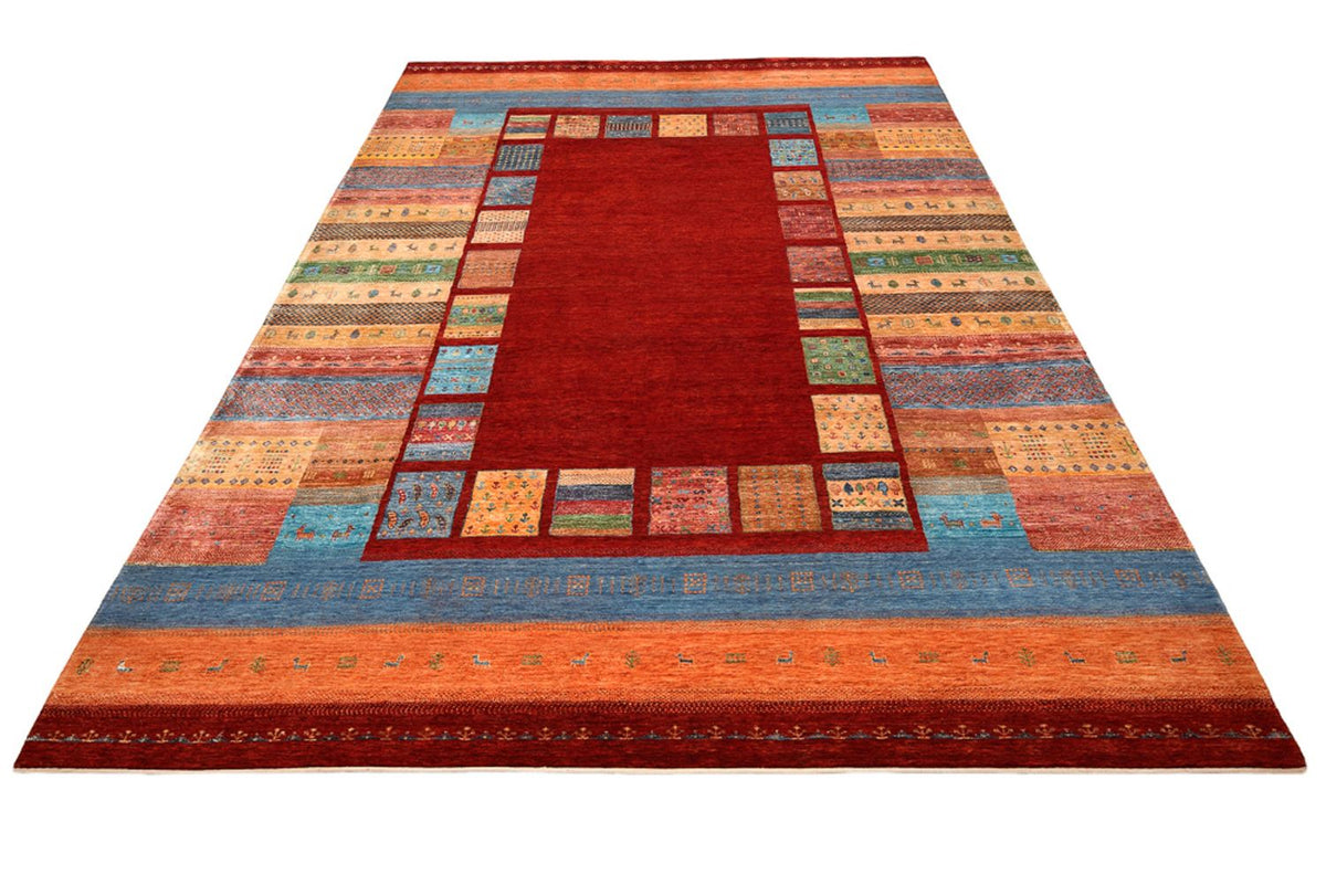 Gabbeh-tæppe - Loribaft Indus - 342 x 253 cm - rød