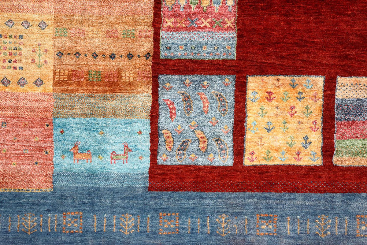 Gabbeh-tæppe - Loribaft Indus - 342 x 253 cm - rød