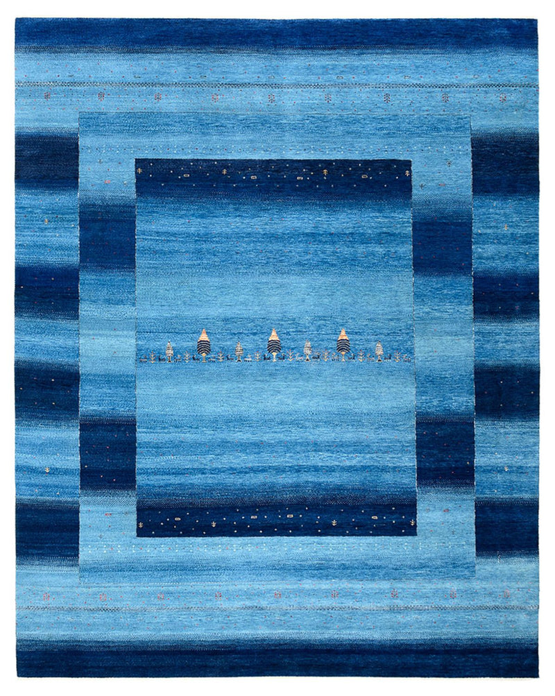 Gabbeh-tæppe - Loribaft Indus - 304 x 243 cm - lyseblå