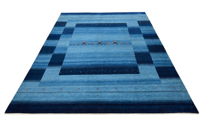 Gabbeh-tæppe - Loribaft Indus - 304 x 243 cm - lyseblå