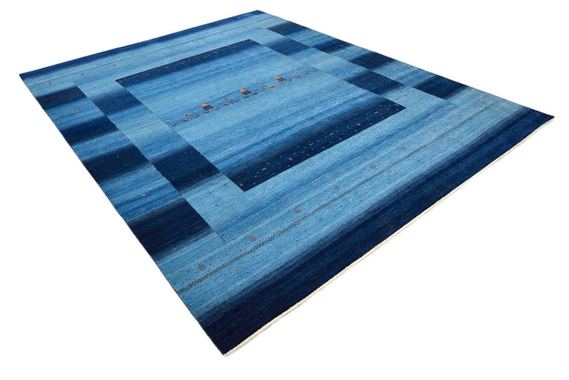 Gabbeh-tæppe - Loribaft Indus - 304 x 243 cm - lyseblå