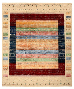 Gabbeh-tæppe - Loribaft Indus - 300 x 251 cm - flerfarvet