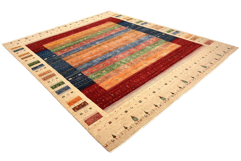 Gabbeh-tæppe - Loribaft Indus - 300 x 251 cm - flerfarvet
