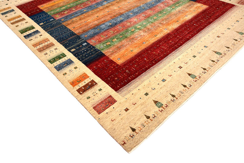 Gabbeh-tæppe - Loribaft Indus - 300 x 251 cm - flerfarvet