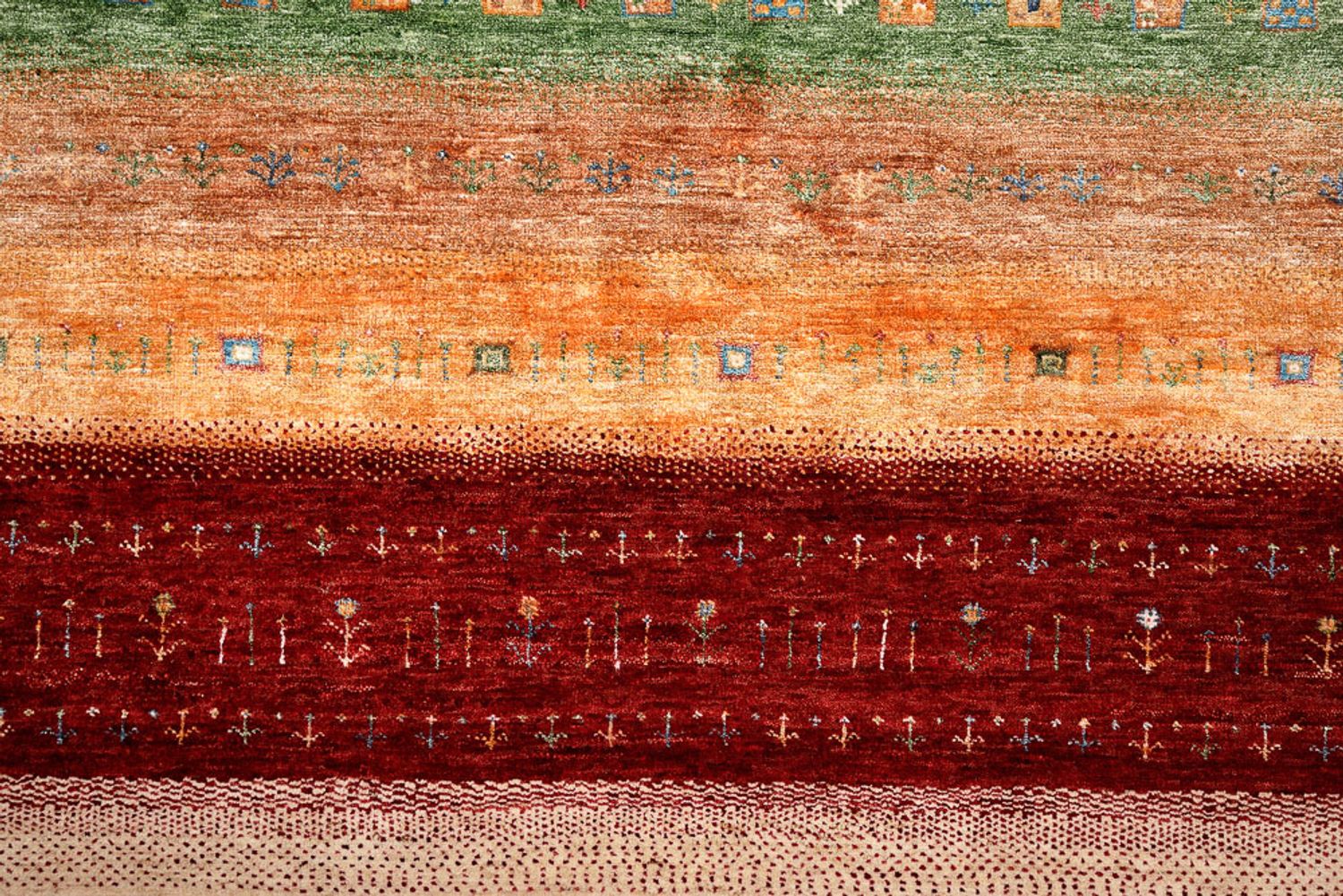 Gabbeh-tæppe - Loribaft Indus - 300 x 251 cm - flerfarvet