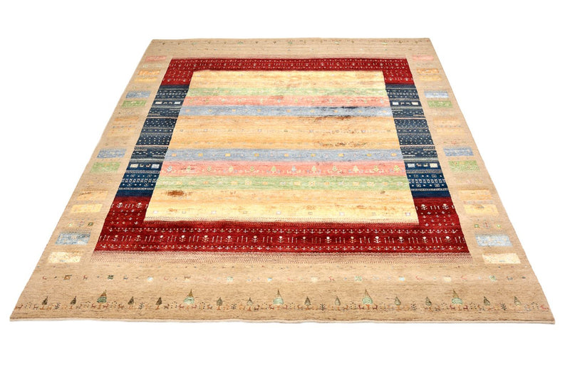 Gabbeh-tæppe - Loribaft Indus - 300 x 251 cm - flerfarvet