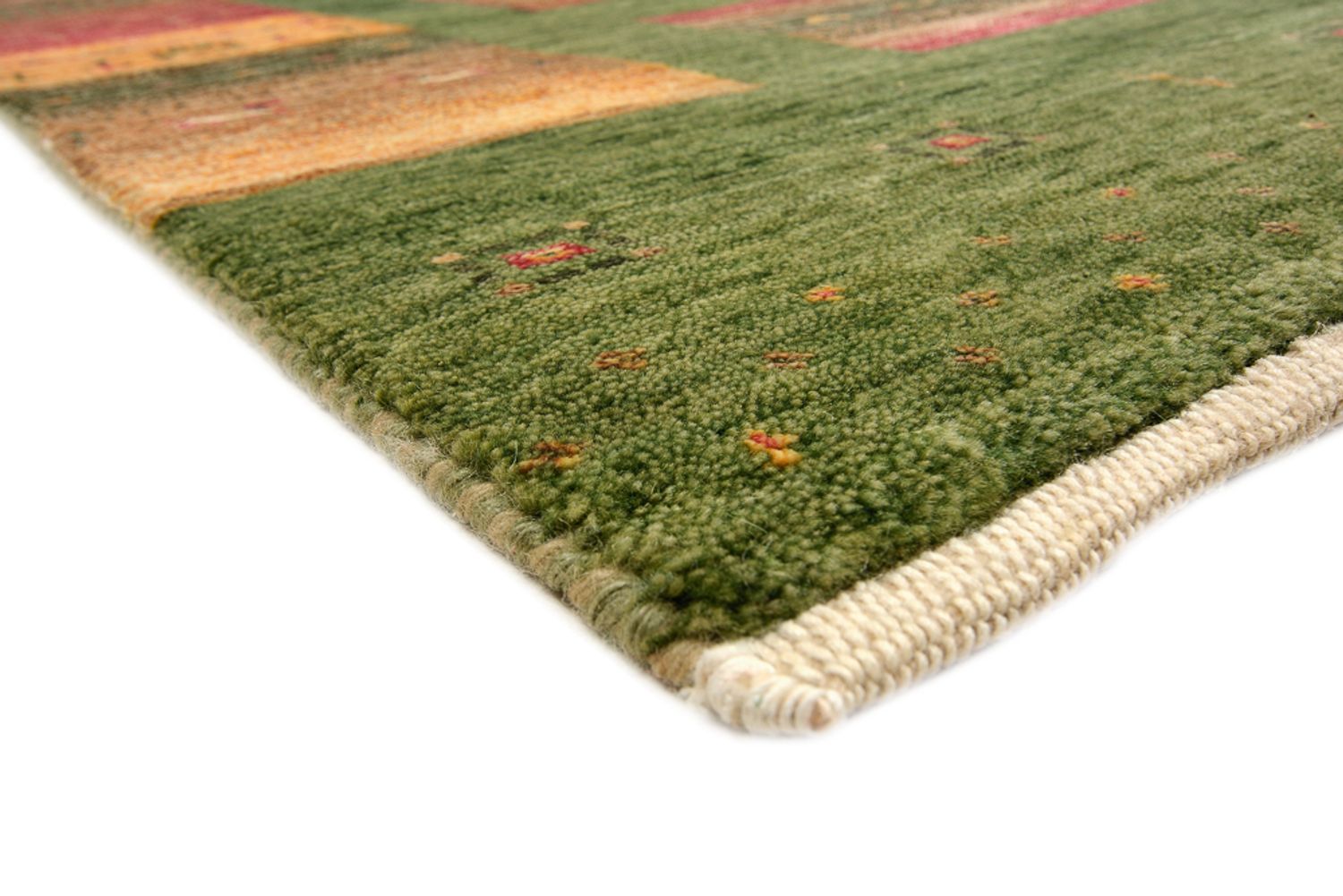 Gabbeh-tæppe - Loribaft Indus - 303 x 250 cm - grøn
