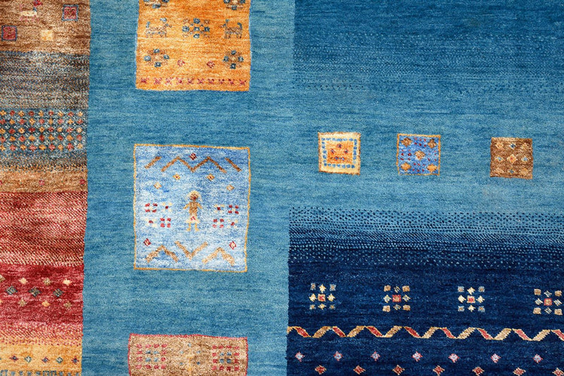 Gabbeh-tæppe - Loribaft Indus - 338 x 249 cm - blå