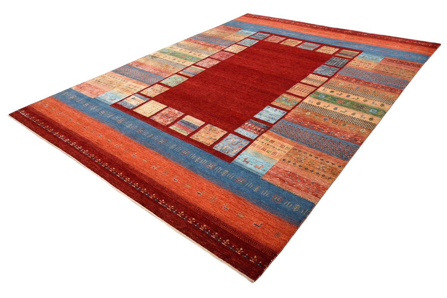 Gabbeh-tæppe - Loribaft Indus - 299 x 207 cm - rød