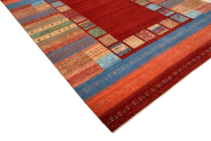 Gabbeh-tæppe - Loribaft Indus - 299 x 207 cm - rød