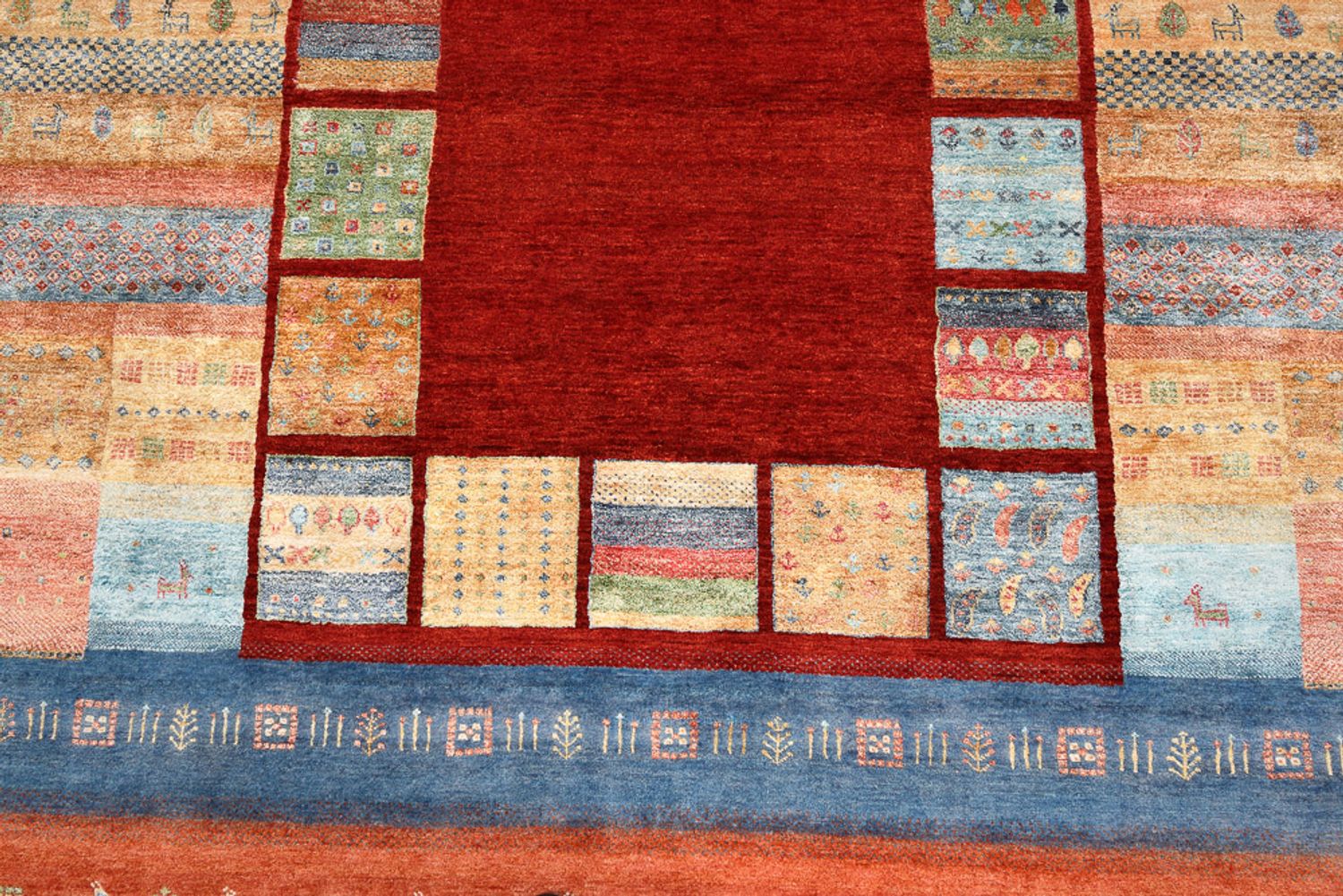 Gabbeh-tæppe - Loribaft Indus - 299 x 207 cm - rød