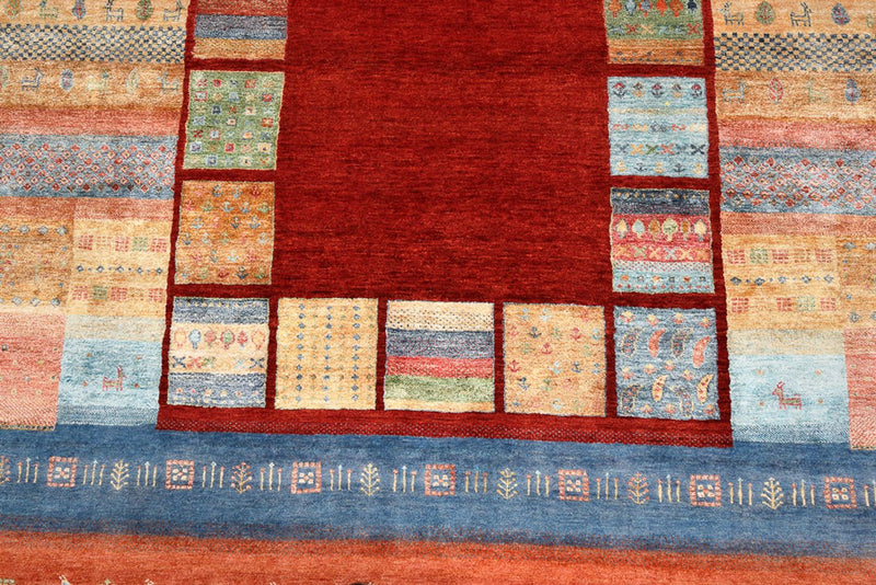 Gabbeh-tæppe - Loribaft Indus - 299 x 207 cm - rød