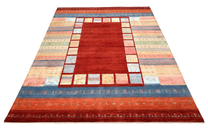 Gabbeh-tæppe - Loribaft Indus - 299 x 207 cm - rød