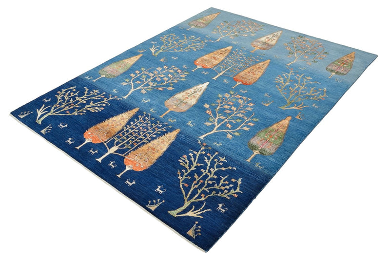 Gabbeh-tæppe - Loribaft Indus - 204 x 155 cm - lyseblå