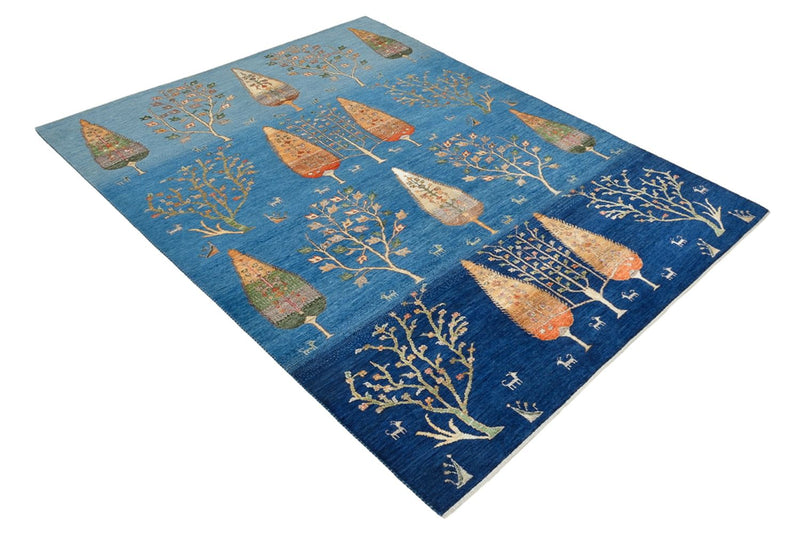 Gabbeh-tæppe - Loribaft Indus - 204 x 155 cm - lyseblå