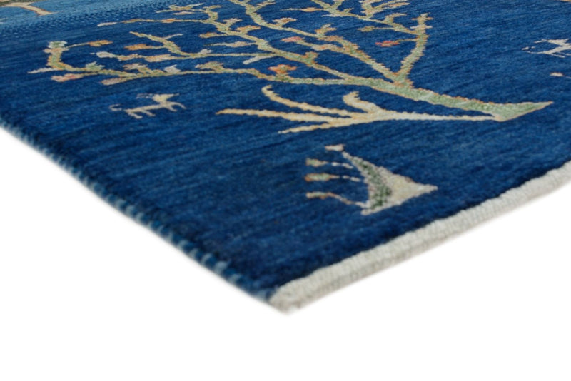 Gabbeh-tæppe - Loribaft Indus - 204 x 155 cm - lyseblå