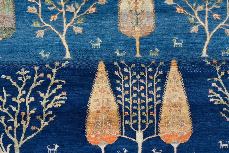 Gabbeh-tæppe - Loribaft Indus - 204 x 155 cm - lyseblå