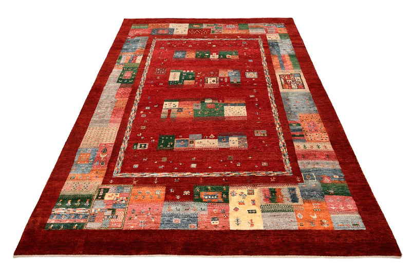 Gabbeh-tæppe - Loribaft Indus - 239 x 177 cm - rød