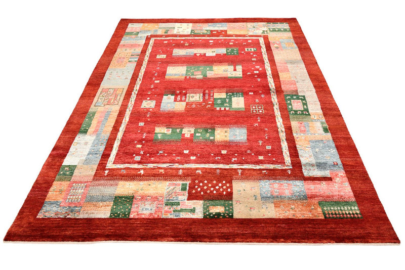 Gabbeh-tæppe - Loribaft Indus - 239 x 177 cm - rød