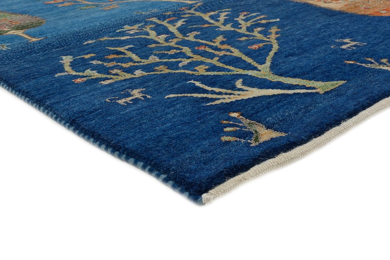 Gabbeh-tæppe - Loribaft Indus - 206 x 155 cm - blå