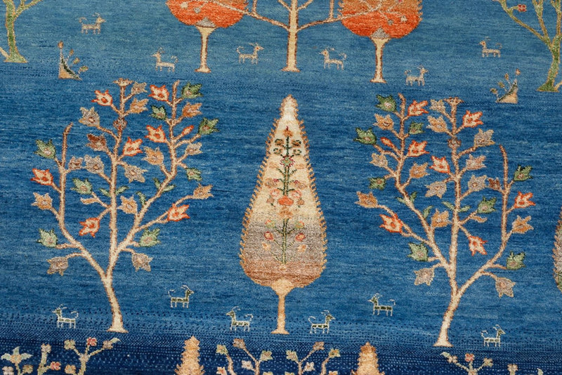 Gabbeh-tæppe - Loribaft Indus - 206 x 155 cm - blå