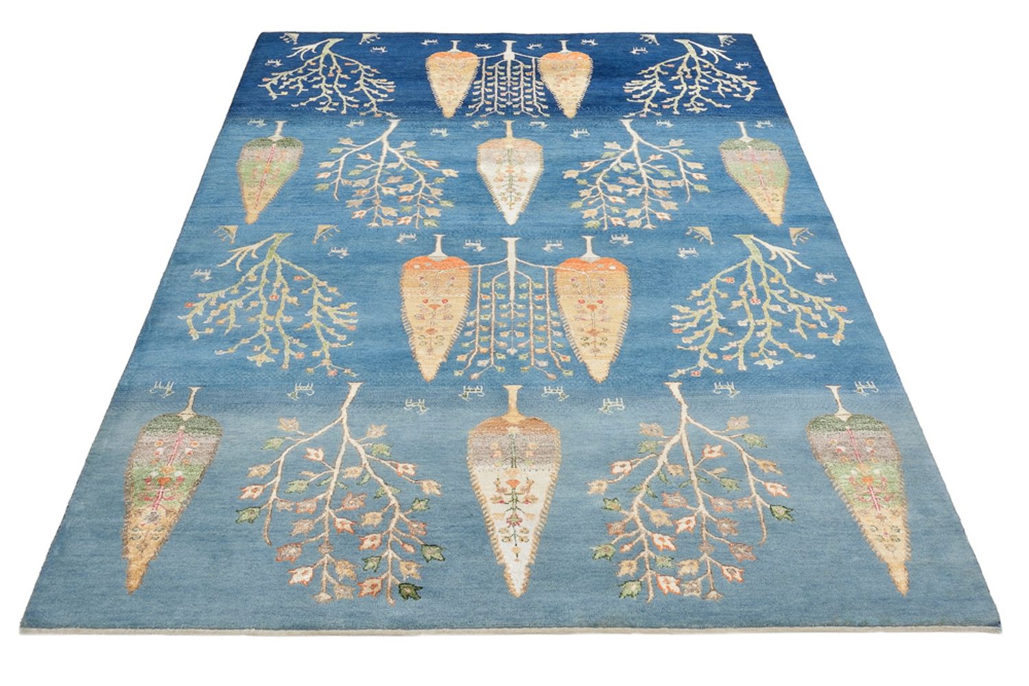 Gabbeh-tæppe - Loribaft Indus - 206 x 155 cm - blå