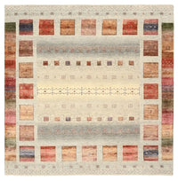 Gabbeh-tæppe - Loribaft Indus firkantet  - 205 x 204 cm - creme