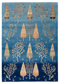 Gabbeh-tæppe - Loribaft Indus - 206 x 150 cm - blå