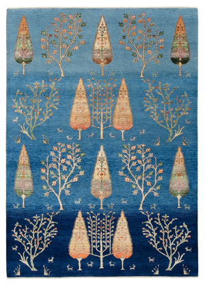Gabbeh-tæppe - Loribaft Indus - 206 x 150 cm - blå
