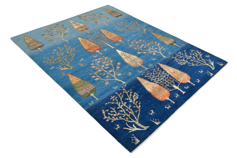 Gabbeh-tæppe - Loribaft Indus - 206 x 150 cm - blå