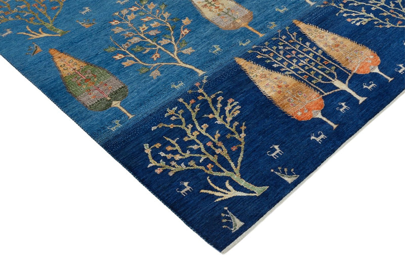 Gabbeh-tæppe - Loribaft Indus - 206 x 150 cm - blå