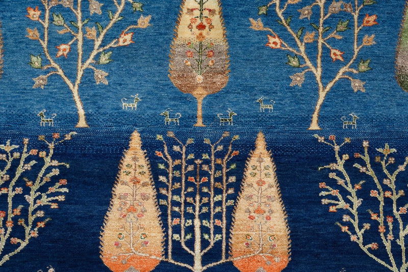 Gabbeh-tæppe - Loribaft Indus - 206 x 150 cm - blå