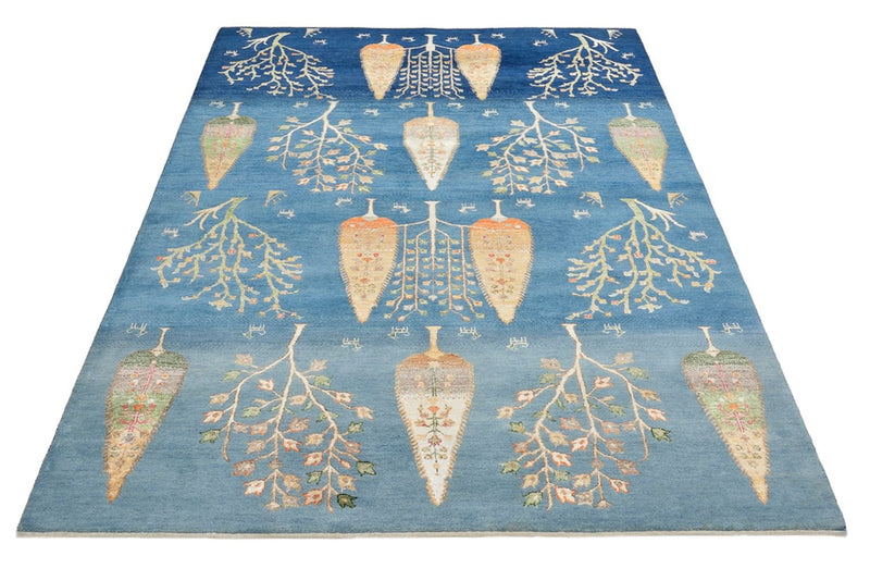 Gabbeh-tæppe - Loribaft Indus - 206 x 150 cm - blå