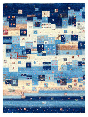 Gabbeh-tæppe - Loribaft Indus - 239 x 177 cm - flerfarvet