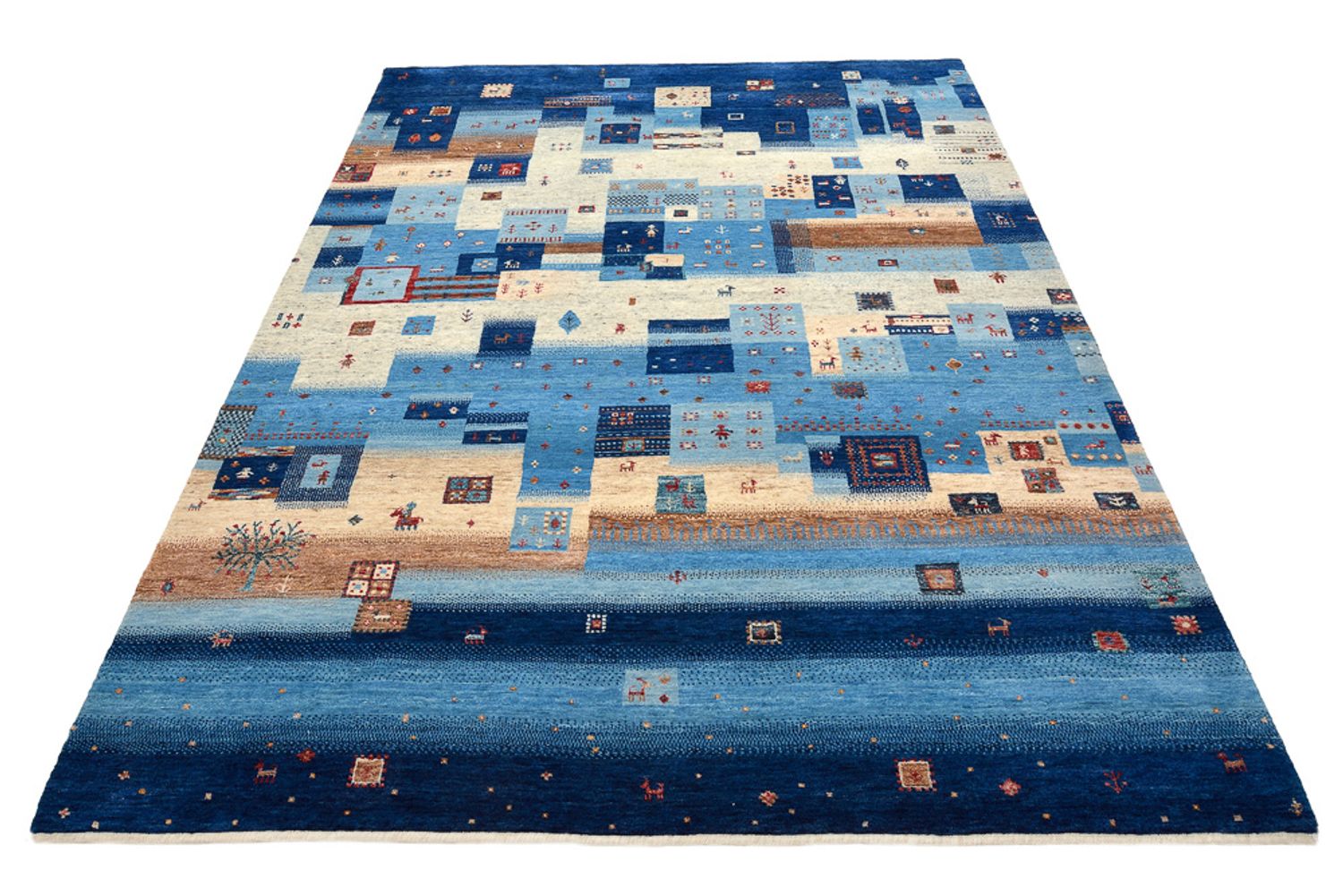 Gabbeh-tæppe - Loribaft Indus - 239 x 177 cm - flerfarvet
