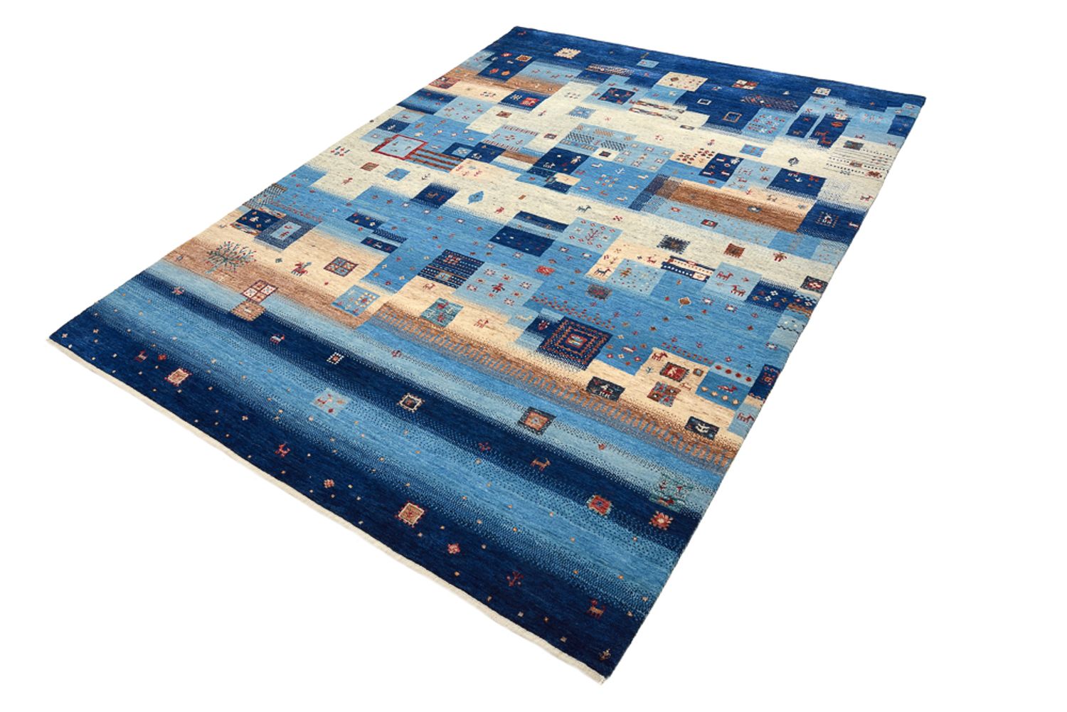 Gabbeh-tæppe - Loribaft Indus - 239 x 177 cm - flerfarvet