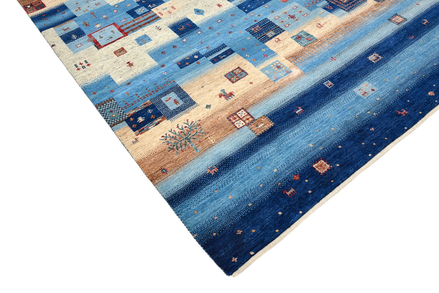 Gabbeh-tæppe - Loribaft Indus - 239 x 177 cm - flerfarvet