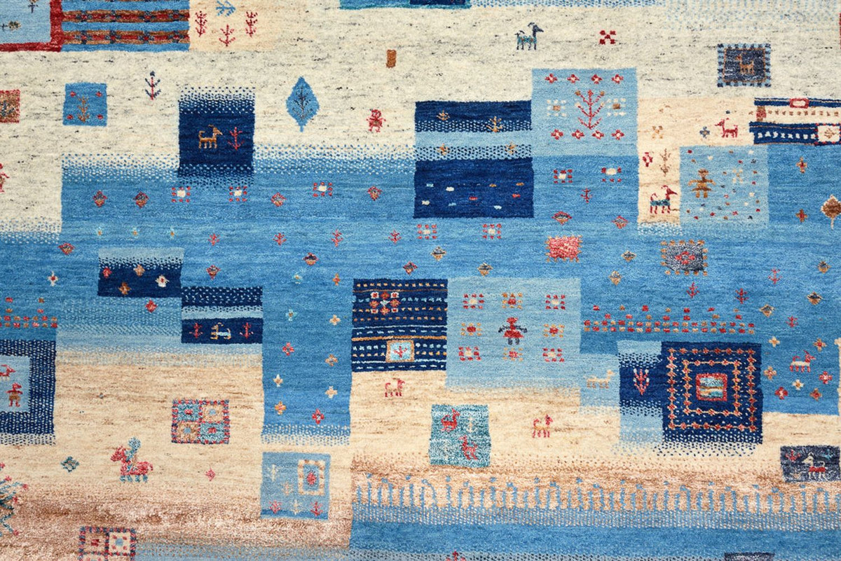 Gabbeh-tæppe - Loribaft Indus - 239 x 177 cm - flerfarvet