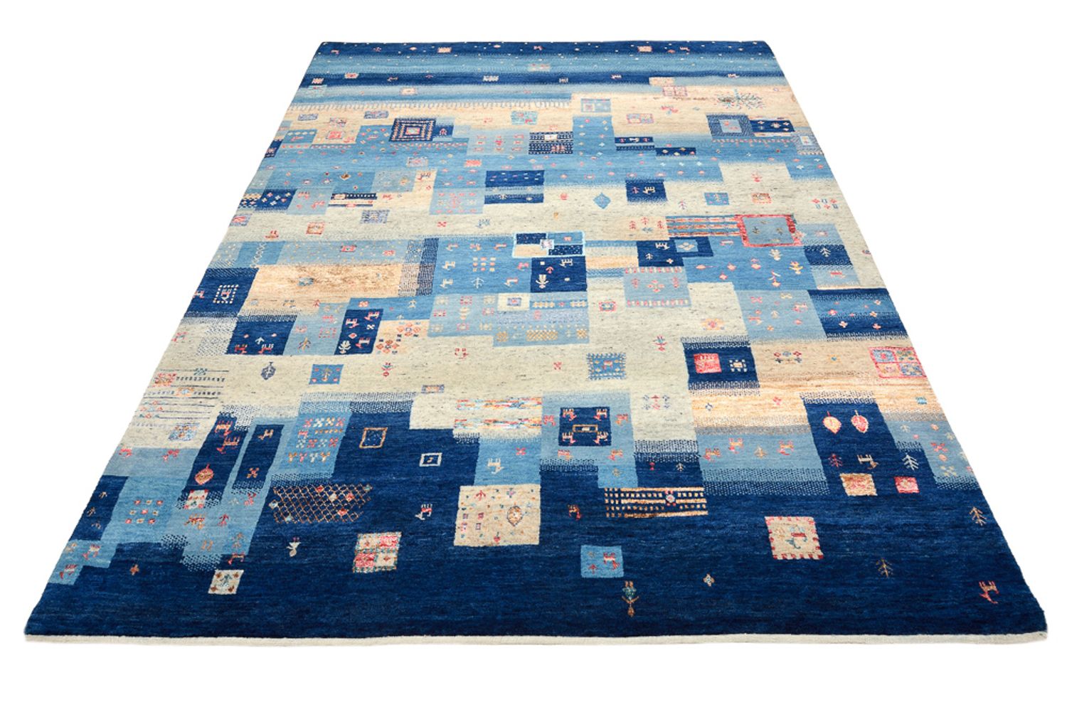 Gabbeh-tæppe - Loribaft Indus - 239 x 177 cm - flerfarvet