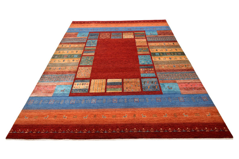 Gabbeh-tæppe - Loribaft Indus - 249 x 206 cm - rød