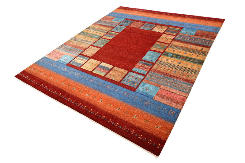Gabbeh-tæppe - Loribaft Indus - 249 x 206 cm - rød