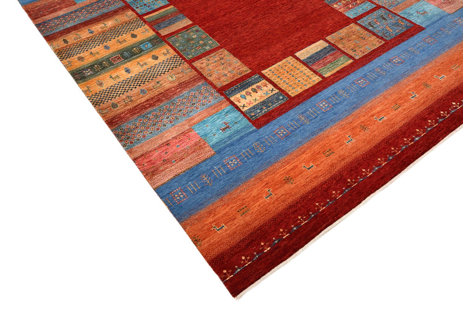 Gabbeh-tæppe - Loribaft Indus - 249 x 206 cm - rød