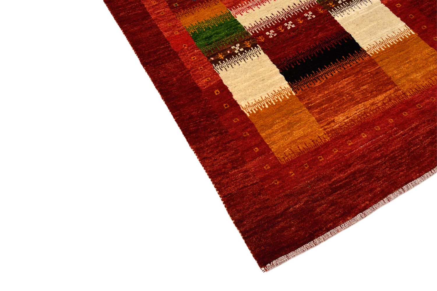Løber Gabbeh-tæppe - Loribaft Indus - 386 x 83 cm - rød