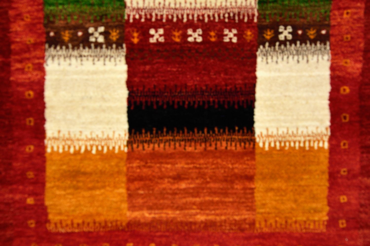 Løber Gabbeh-tæppe - Loribaft Indus - 386 x 83 cm - rød